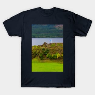 Urquhart Castle over Loch Ness in Scotland T-Shirt